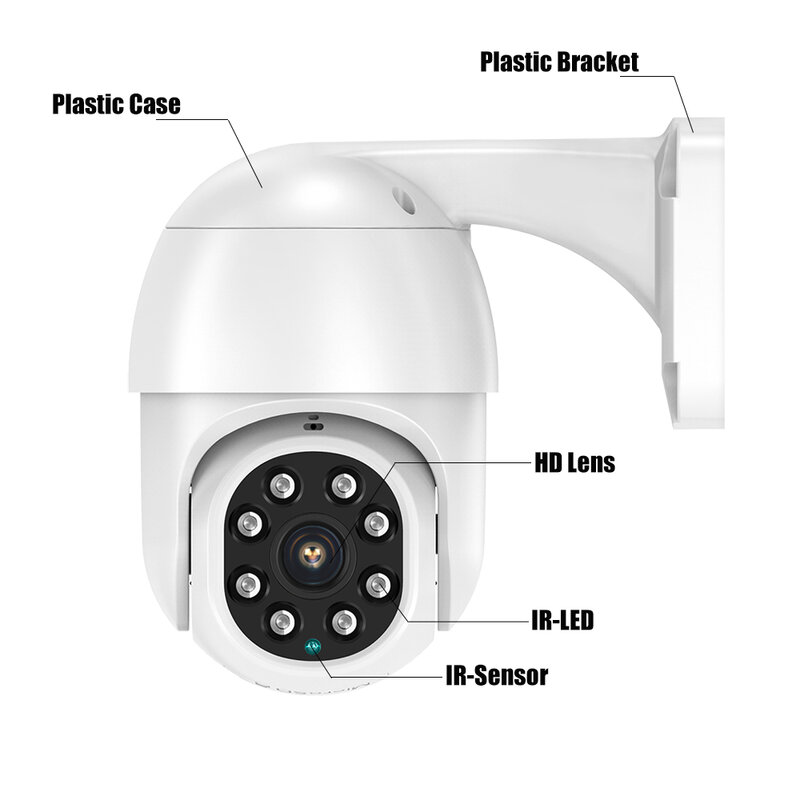 Nowy kamera PTZ AHD 2.0MP Outdoor 1080P CCTV System bezpieczeństwa kamera analogowa obrotowa kopuła wodoodporna kamera monitorująca 30M