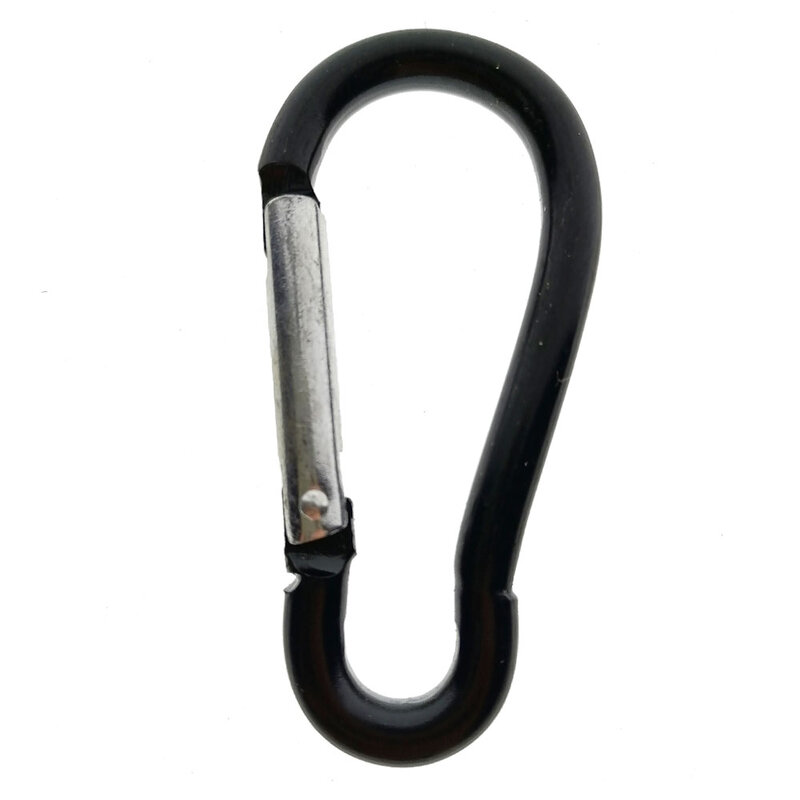 5/10/20สีดำรอกอลูมิเนียม Carabiner D แหวนพวงกุญแจ Carabiner Hook Buckle Hook Keychain อุปกรณ์ปีนเขา