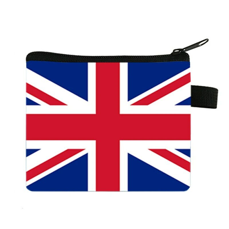 Portafoglio bandiera nazionale studente ragazzi e ragazze portafoglio corto borsa per carte tasca cambio borsa borsa Mini portamonete borsa piccola moneta