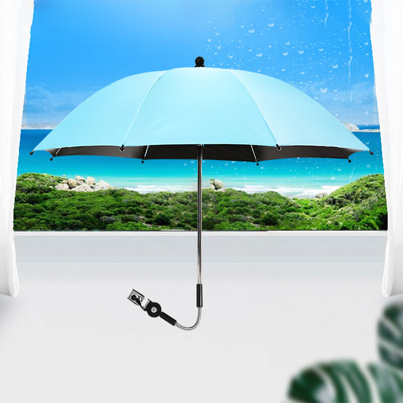 조정 가능한 분리형 아기 유모차 우산, 유아 유모차, 대형 파라솔, 비 보호 캐노피