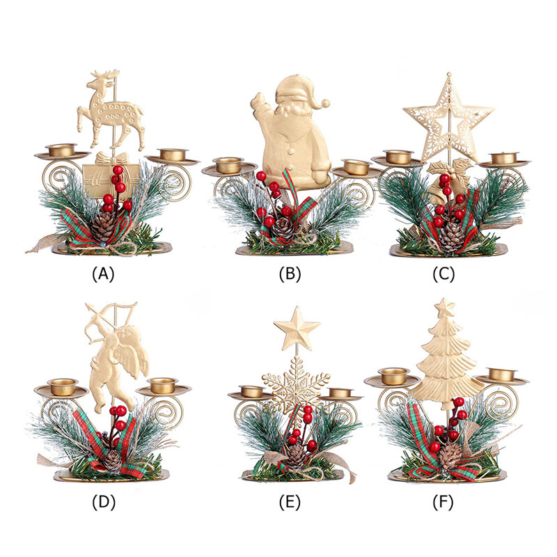 Weihnachten Schmiedeeisen Stil Laterne Kerzenhalter Esstisch Hause Dekoration Ornamente Metall Handwerk Anhänger Weihnachten Geschenke