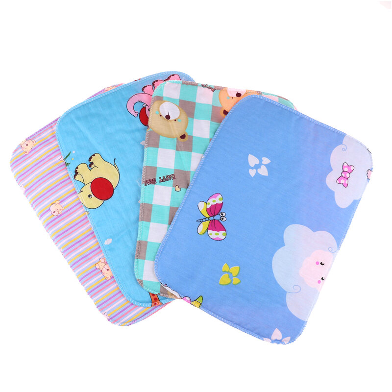 Детское хлопковое водонепроницаемое дышащее постельное белье 35 см * 25 см, пеленка для младенцев, подгузник, коврик для мочи