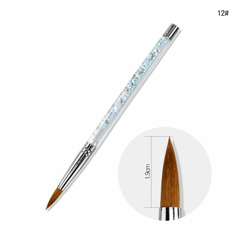 아크릴 파우더 100% 나일론 아크릴 네일 브러쉬 네일 아트 브러쉬, 액체 반짝이 손잡이가 있는 도구 네일 페인팅 펜