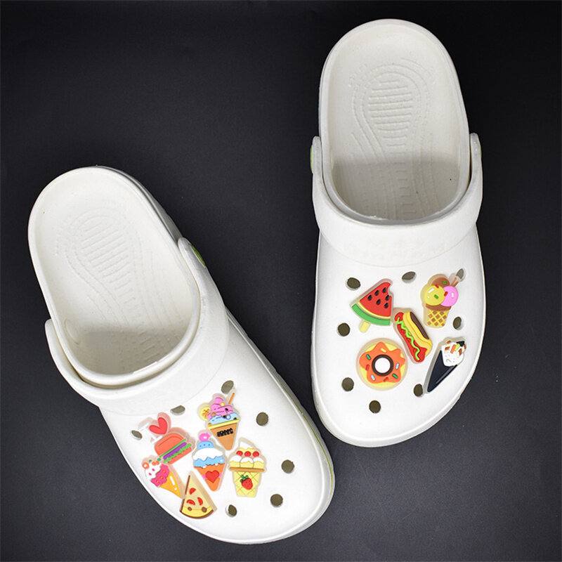Decorazione scarpa luminosa fibbia accessori fascino 1 pz lecca-lecca gelato combinazione fai da te Jibz per croc regalo per bambini trasporto di goccia