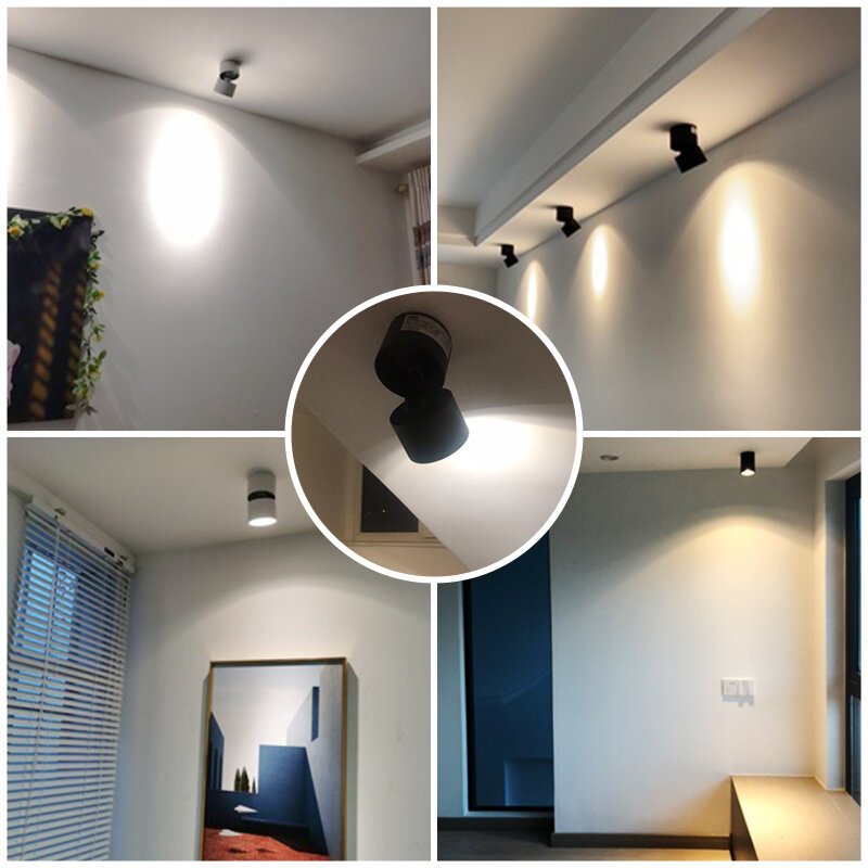 LED Downlight 220V Faltbare Spot Licht COB Oberfläche Montiert Scheinwerfer Decke Lampe für Wohnzimmer Küche Indoor Neutral Licht