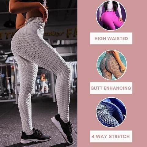 Leggings anti celulite para as mulheres, calças justas push up booty, calças de ioga treino de cintura alta, pêssego elevador