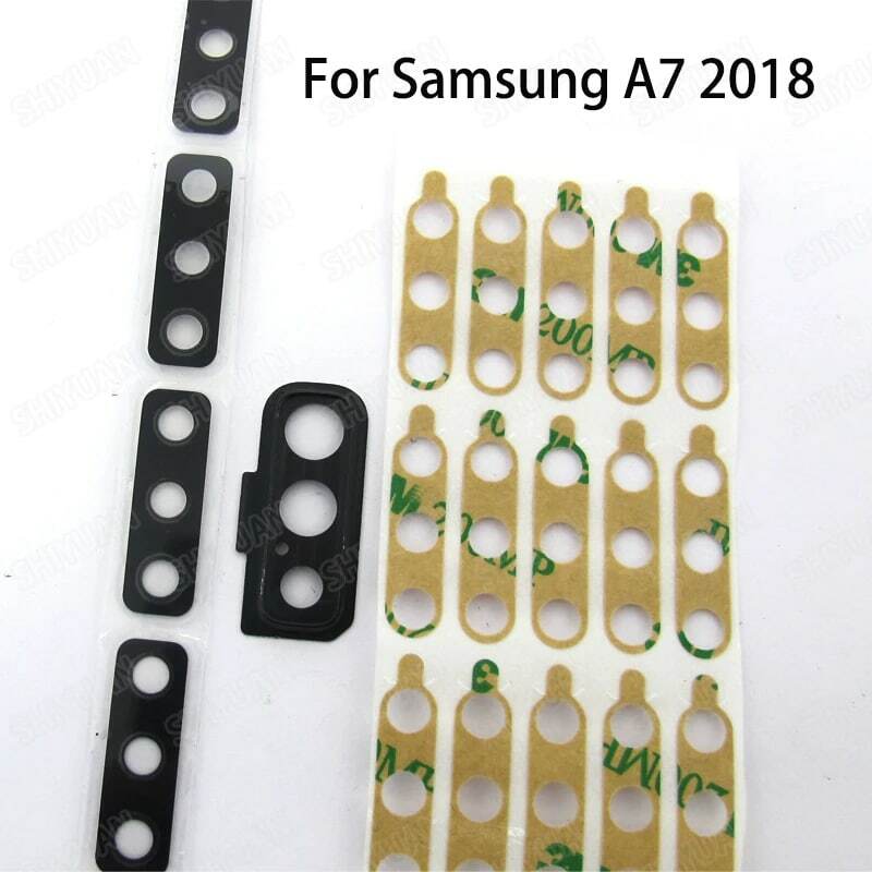 Câmera traseira lente de vidro tampa para samsung galaxy a7 2018 a750f a750 com adesivo adesivo adesivo peças de reposição