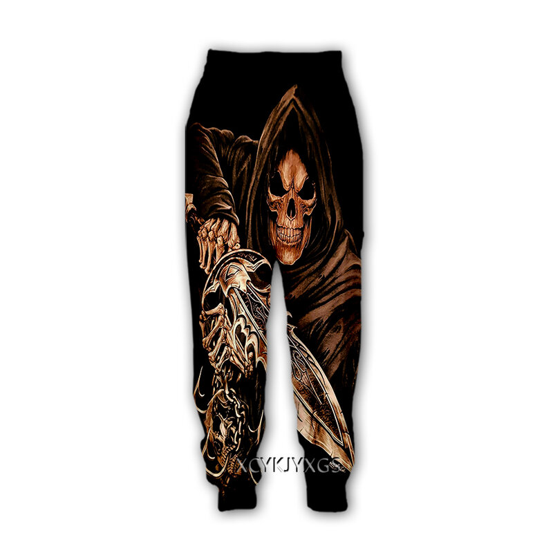 Death Skull Art 3D Print Casual Pants Sports Sweatpants Straight Pants Sweatpants Jogging Pants Trousers Y26