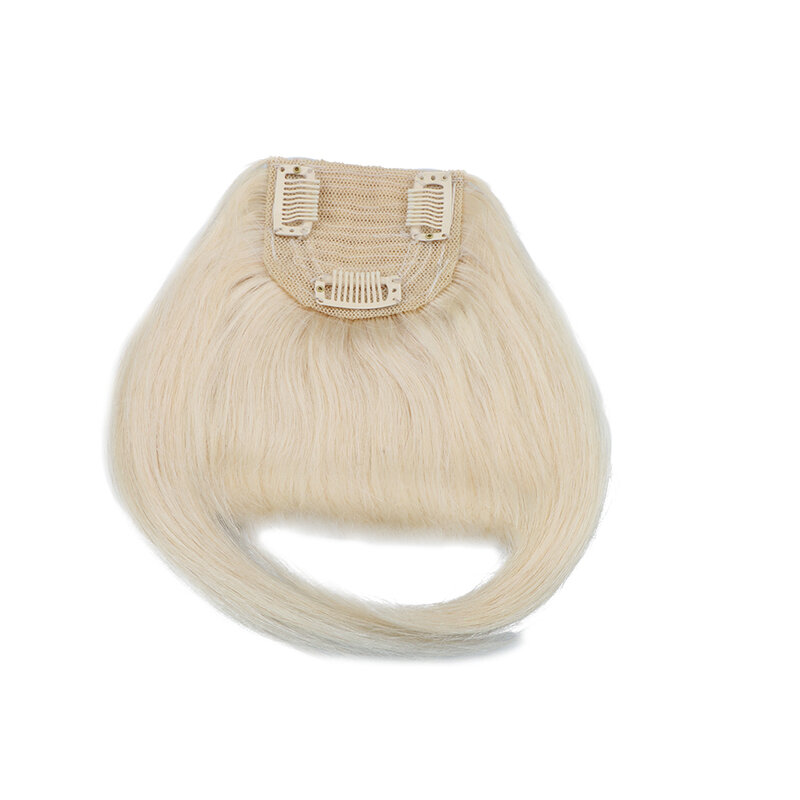 Toysww Human Hair Bangs clip in Straight Remy Natural Fringe Hair 3 clip Front Bangs 25g per pcs