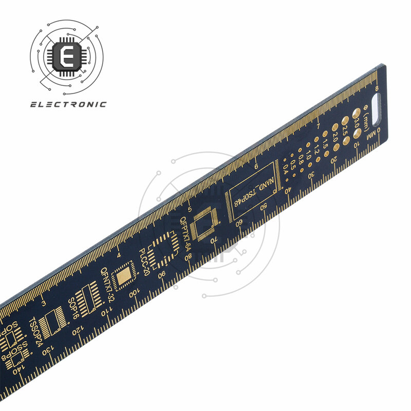 Aideepen 3 Тип, каблук 15 см, 20 см, 25 см линейка PCB Многофункциональный измерительный инструмент резистор микросхема конденсатора IC диод поверхностного монтажа транзистор