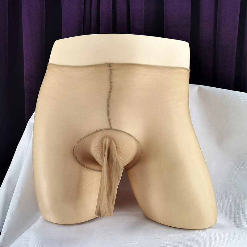 DOYEAH 0228 мужские колготки 1D масляный блеск полностью прозрачные с закрывающим пенисом накладка Мошонка мешочек пикантные носки экстремально эластичные