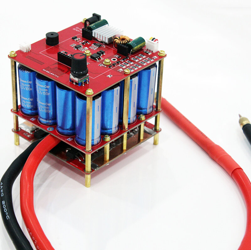 5.4V 400F kondensator zgrzewarka punktowa DIY LED przenośne zgrzewanie punktowe zestaw urządzeń półautomatyczne narzędzia spawalnicze 0.25mm 18650 akumulator