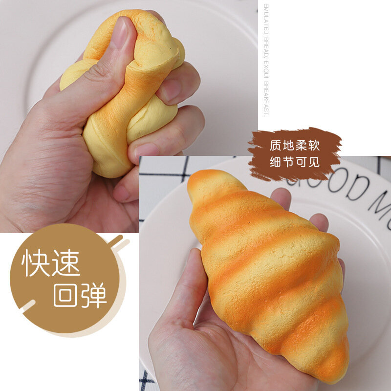 Toast Squishy Slow Rising Food Creative Simulation Bread Donuts  Squeeze Stress Relief kid Toys Spoof Tease People Desktop