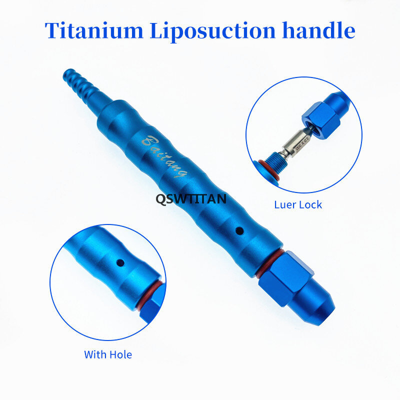 Liposuctie Canules 6 Stks/set Titanium Liposuctie Handvat Naald Canules Luer Lock