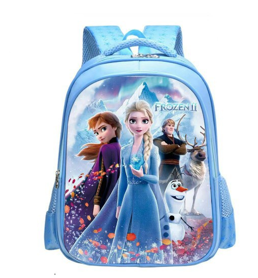 Mochila dos desenhos animados para meninas, Cute Primary School Bag, Mochila bonito do jardim de infância, Frozen Elsa Anna