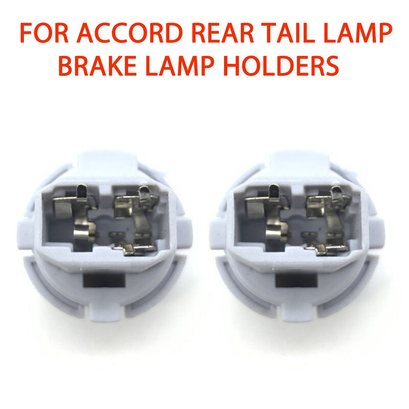 2 Pcs Gray Car Brake Tail Lamp Rear Light Socket Holder For Honda Acura T20W W 33515-S50-003