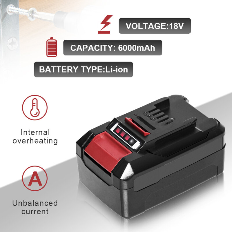 Batterie de rechange pour outil électrique Li-ion 18V 3.5AH 6.0 AH pour batterie Einhell 18V PXBP600 PXBP300