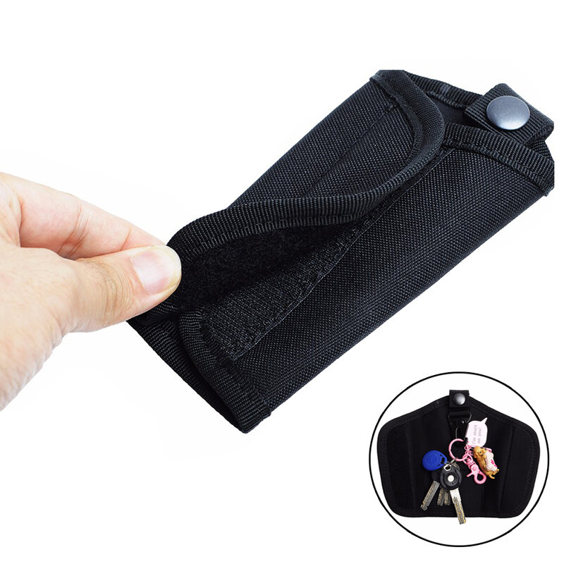 Tactical Silent Key Holder Anti-Lost Quick Release Key Pouch Duty Belt Foldable Key Bag for Outdoor