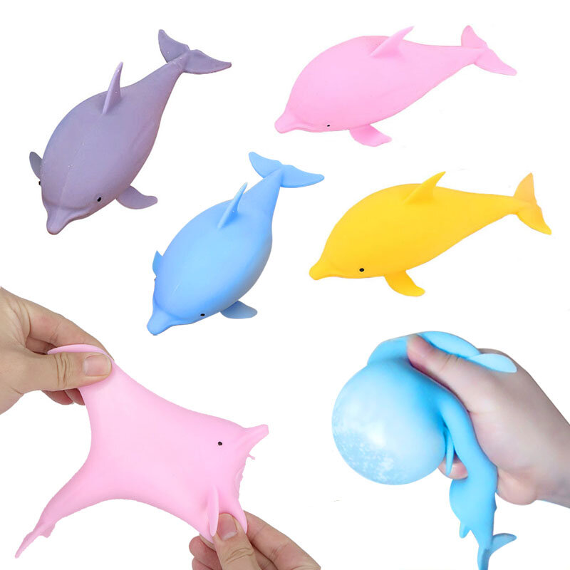 2021 Cute Dolphin Squishy Squeeze Toys Slow Rising Rare Fun Toy New Funny Antistress Gadgets For Kids Children Adult