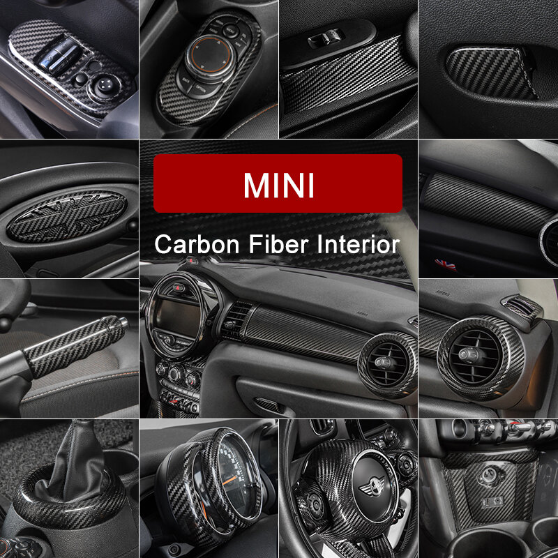 Auto fibra de carbono capa proteção para mini cooper f54 f55 f56 f57 f60 acessórios do carro decoração interior etiqueta modificação