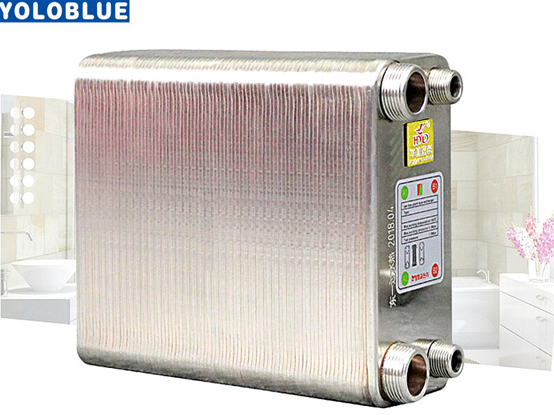 Réchauffeur de chaleur en acier inoxydable SUS304, 120 plaques, type plaque brasée, chauffe-eau