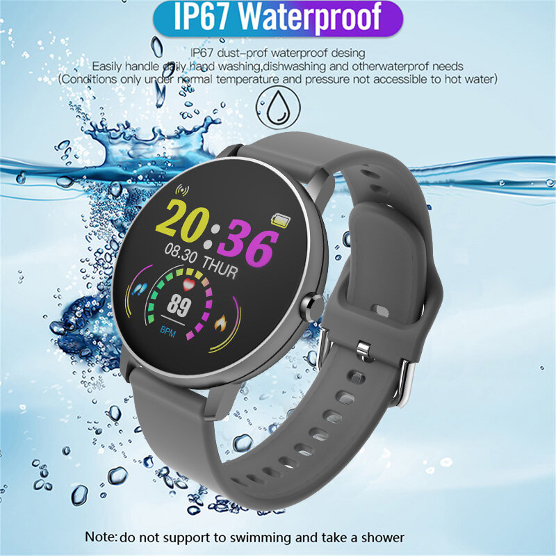 LIGE sport inteligentny zegarek mężczyźni i kobiety opaska monitorująca aktywność fizyczną pulsometr ciśnienie krwi IP67 wodoodporny inteligentny zegarek dla iPhone