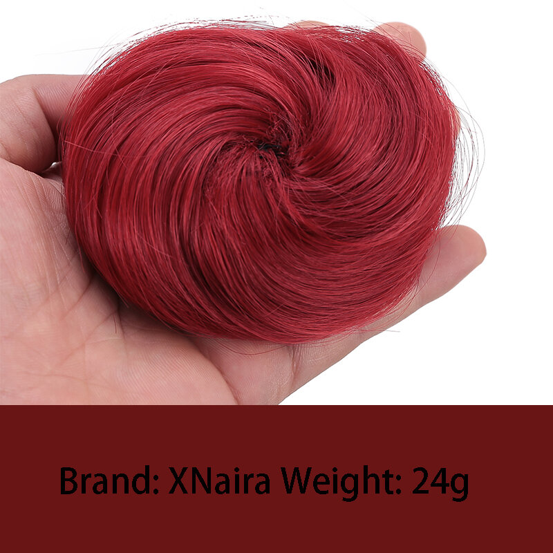 XNaira Clip artiglio sintetico Bun Bun Clip riccia resistente al calore capelli delle donne bionda bianca nera parrucca panino
