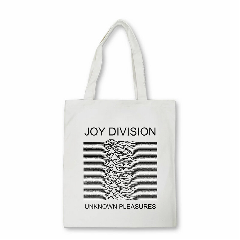Punk Band joy division-bolsas de compras con estampado para niñas, bolso de mano informal, bolso de mano harajuku Unisex, bolso grande suave, bolso de lona
