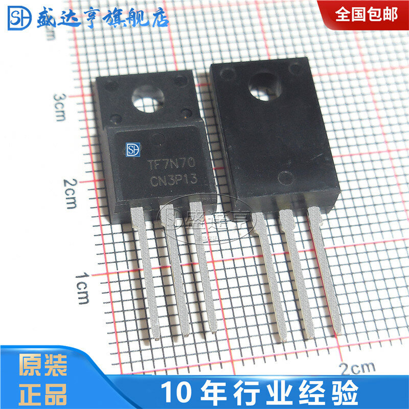 Transistor DIP MOSFET, 10 pièces/lot, Original, nouveau, TF7N70 7A 700V TO220F, en Stock