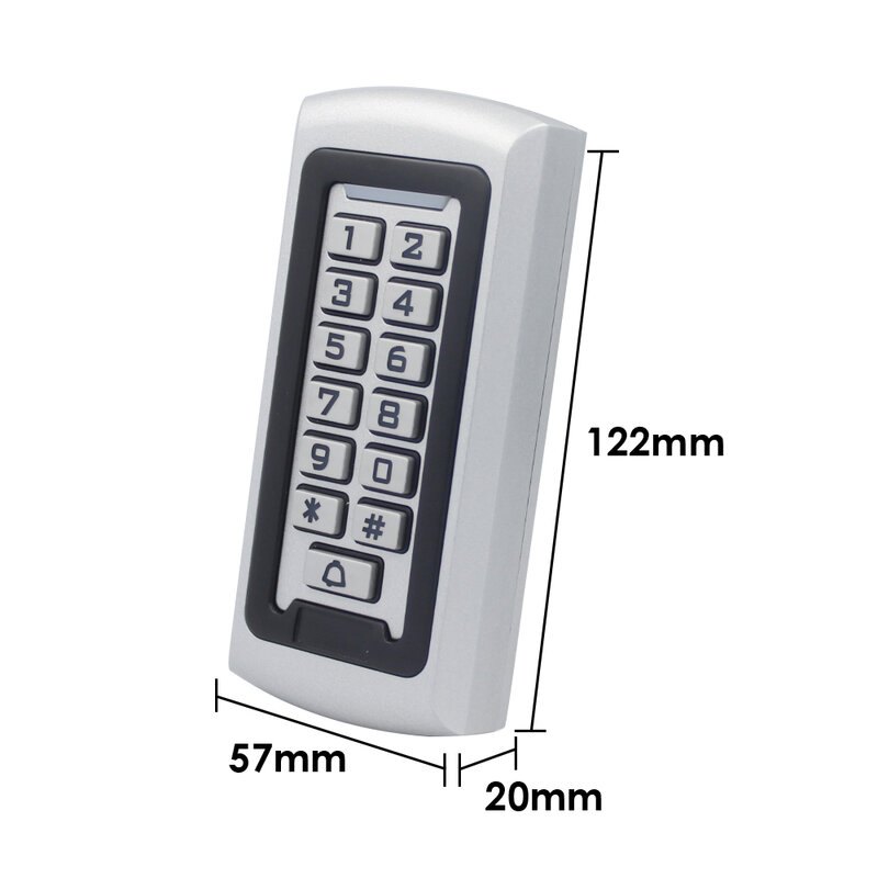 2000 المستخدمين مستقل RFID باب الوصول تحكم سيليكون لوحة المفاتيح WG 26 الناتج 125KHz القرب بطاقة لمراقبة الدخول نظام