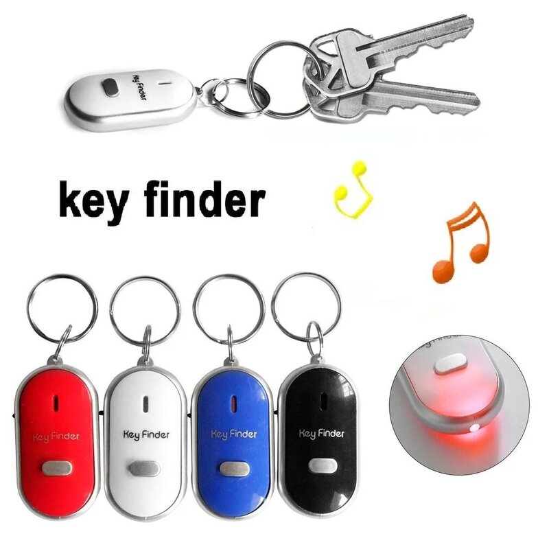 Mini LED Whistle Anti Lost Key Finder Alarm Wallet Pet Tracker Smart lampeggiante Beeping Remote Locator portachiavi Tracer Key Finder
