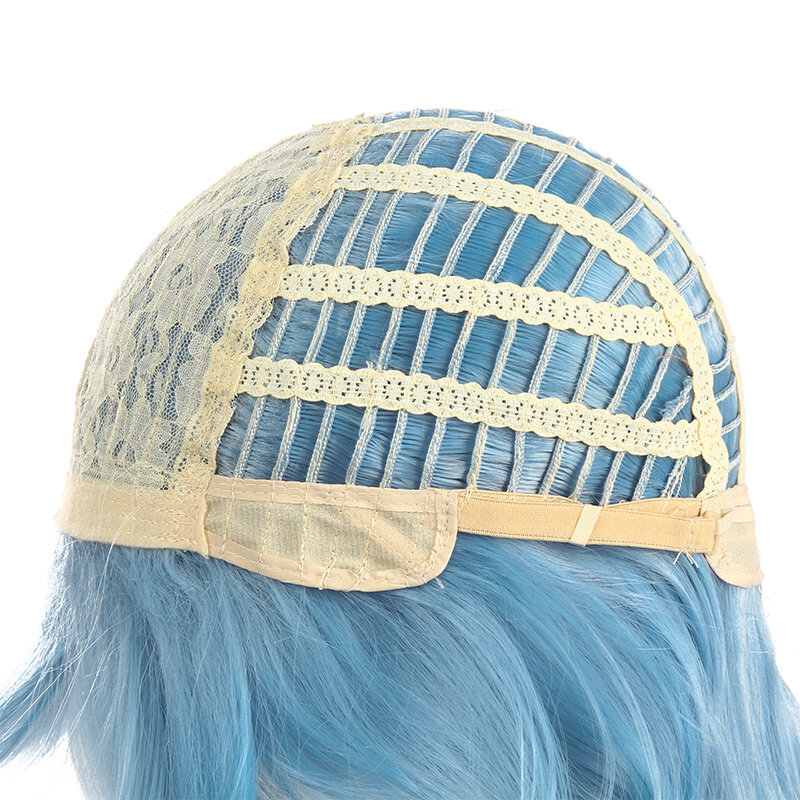 Парик для косплея по электронной почте, синтетические волосы Genshin Impact Eula, парик для косплея Genshin Impact Cosplay, голубые смешанные белые короткие термостойкие волосы