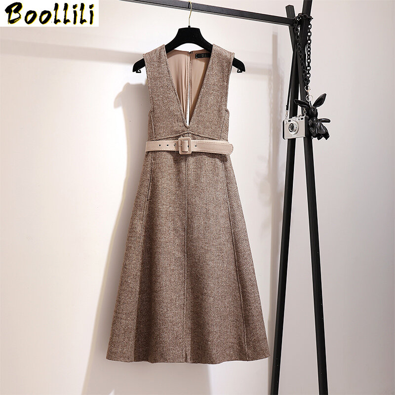 Outono boollili primavera vestido roupas femininas 2023 coreano do vintage elegante vestido de duas peças conjunto camisola vestido de senhoras vestidos