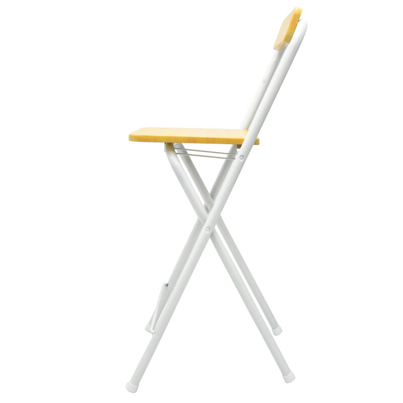 Складной высокий табурет 0059A, креативный деревянный высокий стул для гостиной, портативное бытовое барное кресло со спинкой, стул для отдых...
