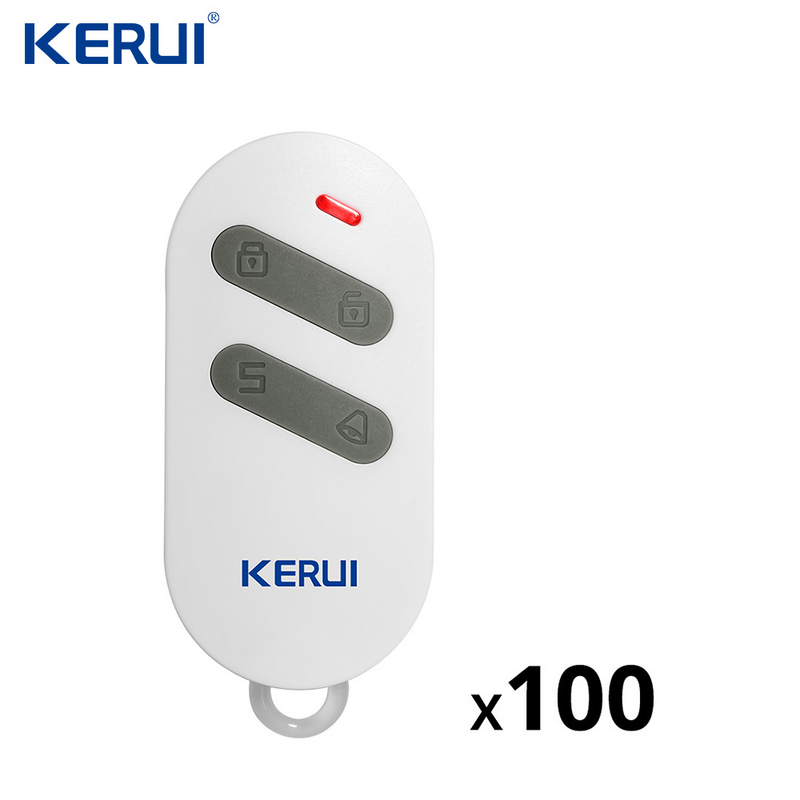 Kerui – accessoires pour système d'alarme de sécurité domestique, 100 pièces, télécommande originale, 433MHz, vente en gros