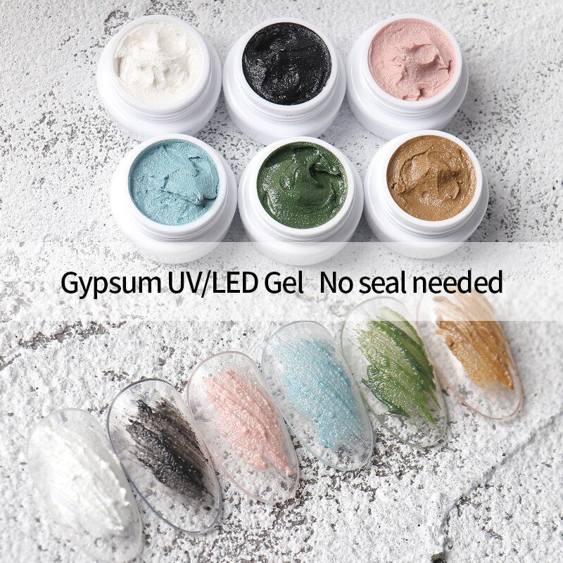 SKVP Newest Drawing Gel Nail Art Plaster Effect 3D Sand Texture No need Top Coat Gel Polish UV Nail Polish Lacquer Varnish