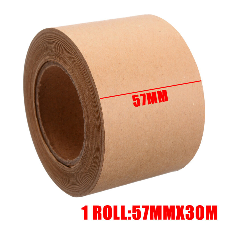 30m Gummed Kraft Paper Tape Bundled Adhesive Paper Tapes Sealed Water Activated Carton Painting Sticker For Packaging Tools