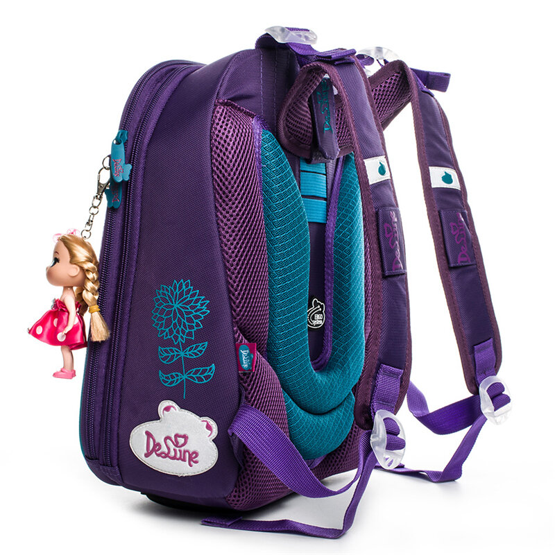 Delune школьный ортопедический рюкзак для девочек, сумки с 3D-принтом из мультфильма, детская школьная сумка Mochila Infantil