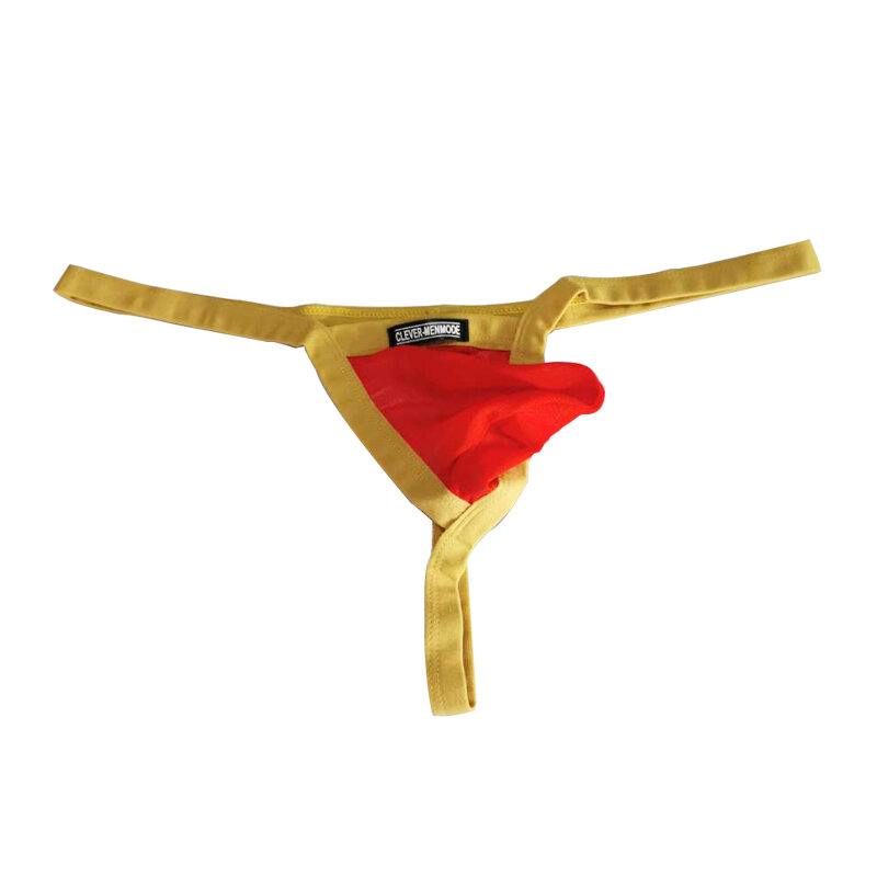 String Transparent en maille transparente pour hommes, sous-vêtements taille basse, slip de bikini, dos en T, M-XL