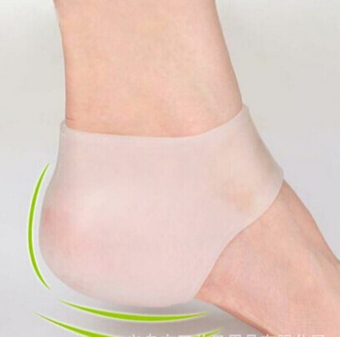 Protetor peds de silicone, suporte hidratante em gel para os pés rachados, protetor macio transparente de calcanhar