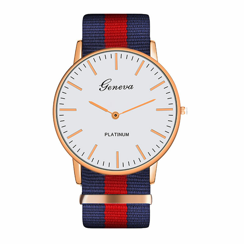Reloj de cuarzo casual de moda con tela de Nylon Multicolor reloj de pulsera diseñador simple mujeres hombres relojes reloj Orologio