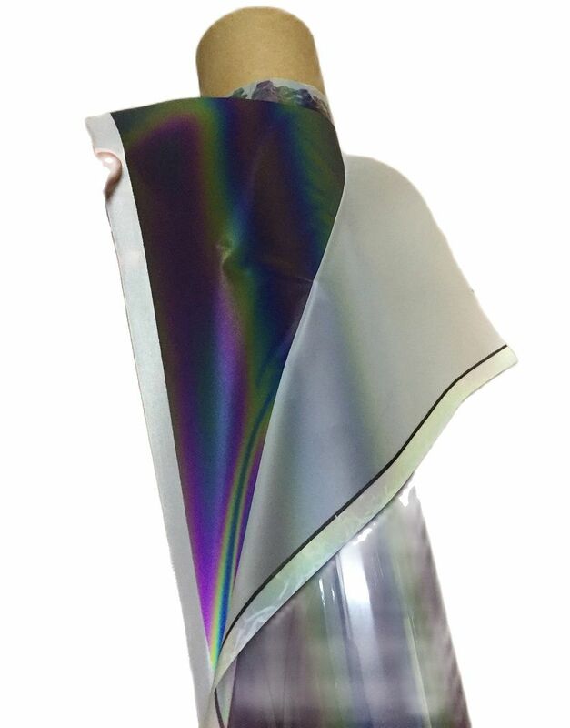 Tela de fibra de luz reflectante iridiscente colorida, Tela Mágica fluorescente, Color Variable, brillante, moda