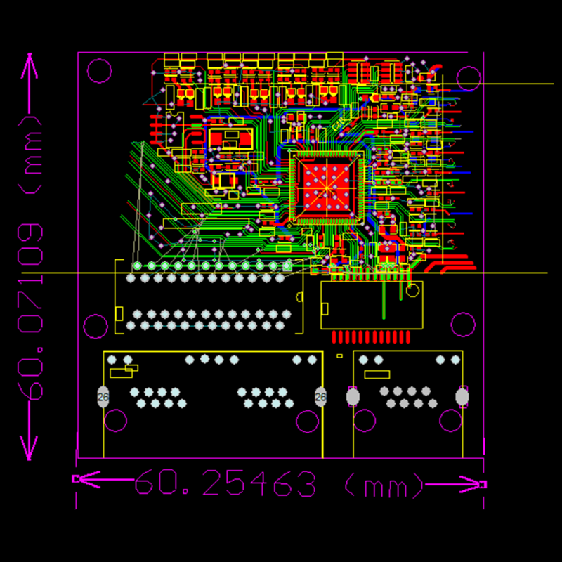 3-port switch Gigabit modulo è ampiamente usato in LED linea di 3 porte 10/100/1000 m porta contatto mini modulo switch PCBA Scheda Madre