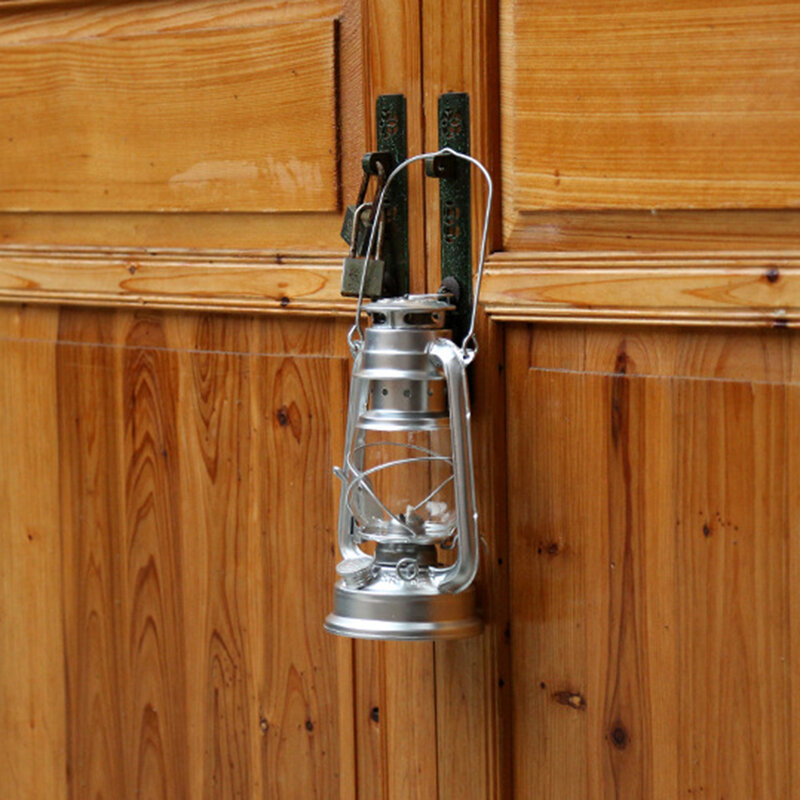 Lampe à kérosène de camping en plein air rétro, lampe à thé à l'huile, lanterne vintage, décor de style méditerranéen, fer multifonction, 73 bars, 19 cm, 25cm