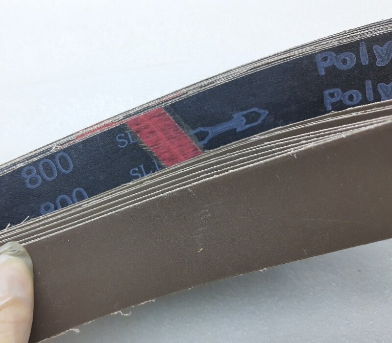 Courroie de papier de verre en carbure de silicium pour polissage, rectifieuse à tubes ronds, 760 #-120 #, 800*40mm, 5 pièces