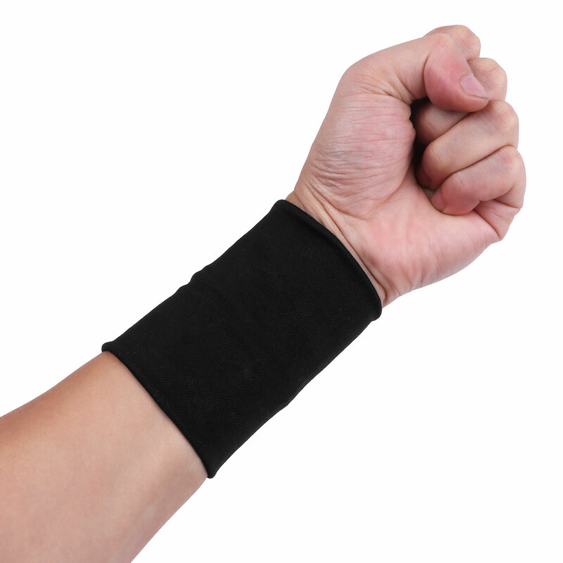 Unisex Compression Wrist Sleeves Spandex Sweatband WristBand Sports Yoga Sweat Absorb Arm Sleeves Towel Band Bracers Wrist Wrap