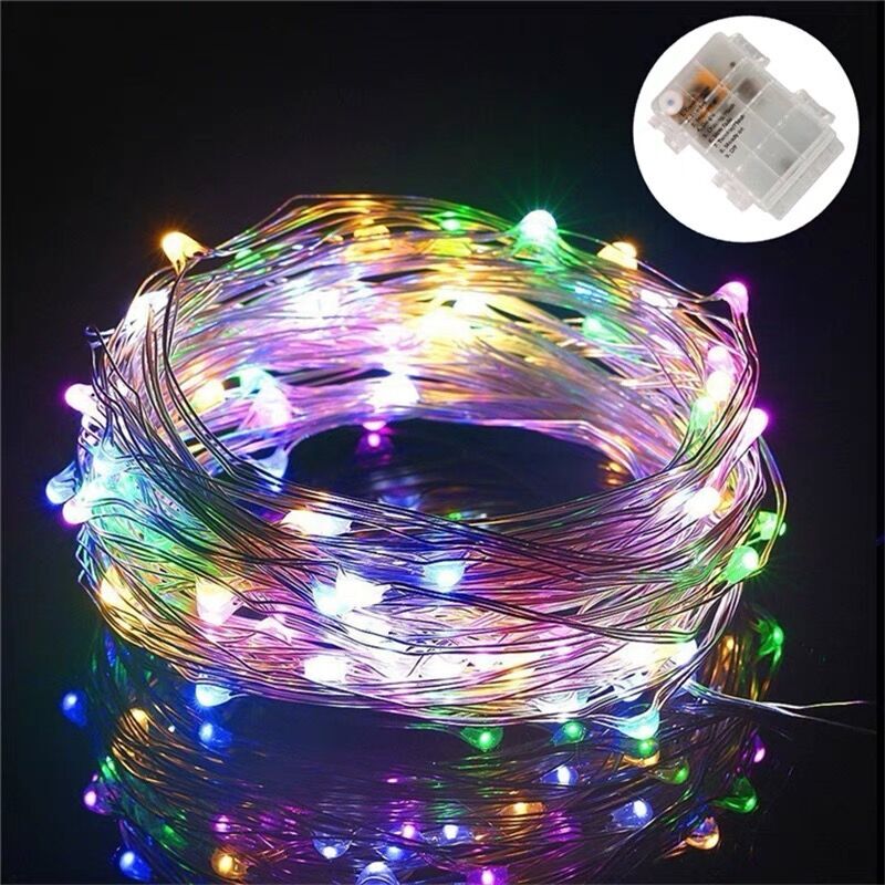 5-20M Led Fairy String Light Met Batterij Afstandsbediening Bediend Timer Waterdicht Sliver Wire Kerst Tuin Decoratie licht