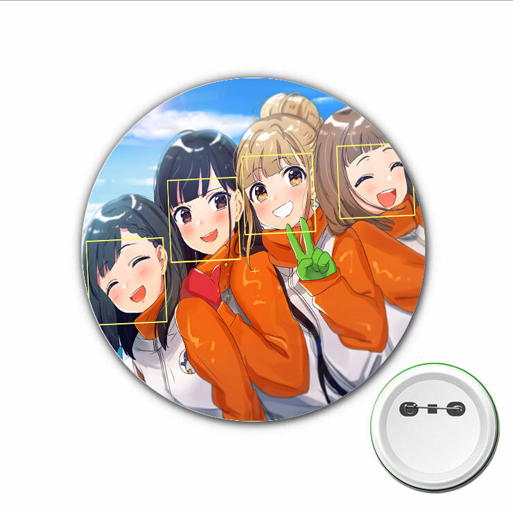 3pcs anime A Place Further Than the Universe Cosplay Badge Brooch Pins for Backpacks bags Badges Button Clothes Accessories