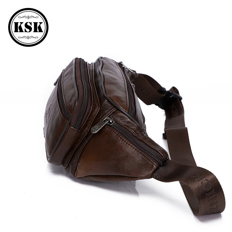 Мужская поясная сумка из натуральной кожи, поясная сумка, модная Роскошная маленькая сумка через плечо для мужчин KSK, 2019