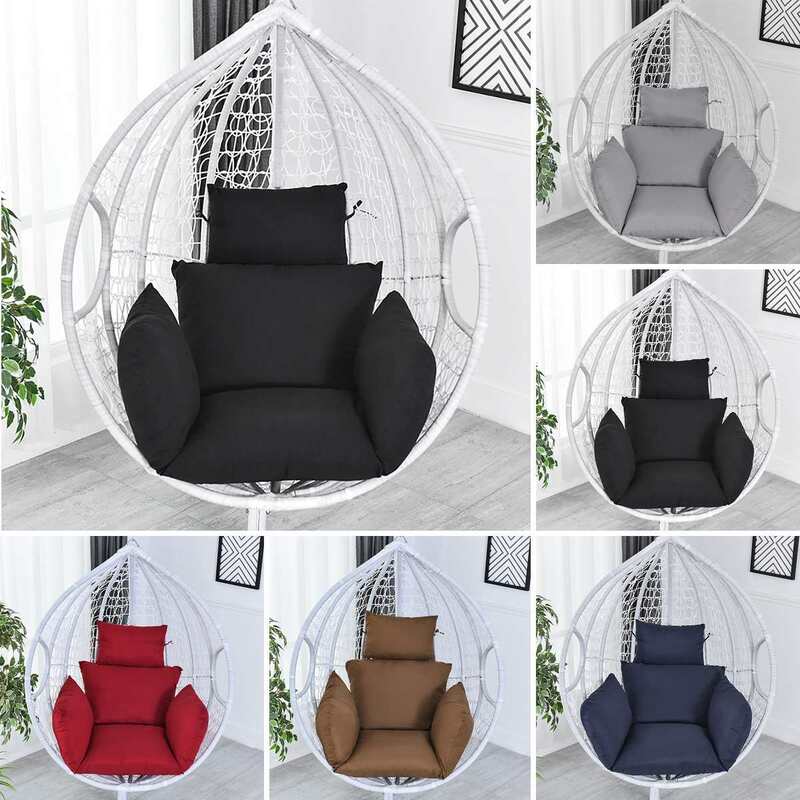 Hamaca colgante silla columpio jardín al aire libre asiento suave asiento 220KG dormitorio colgante silla con almohada